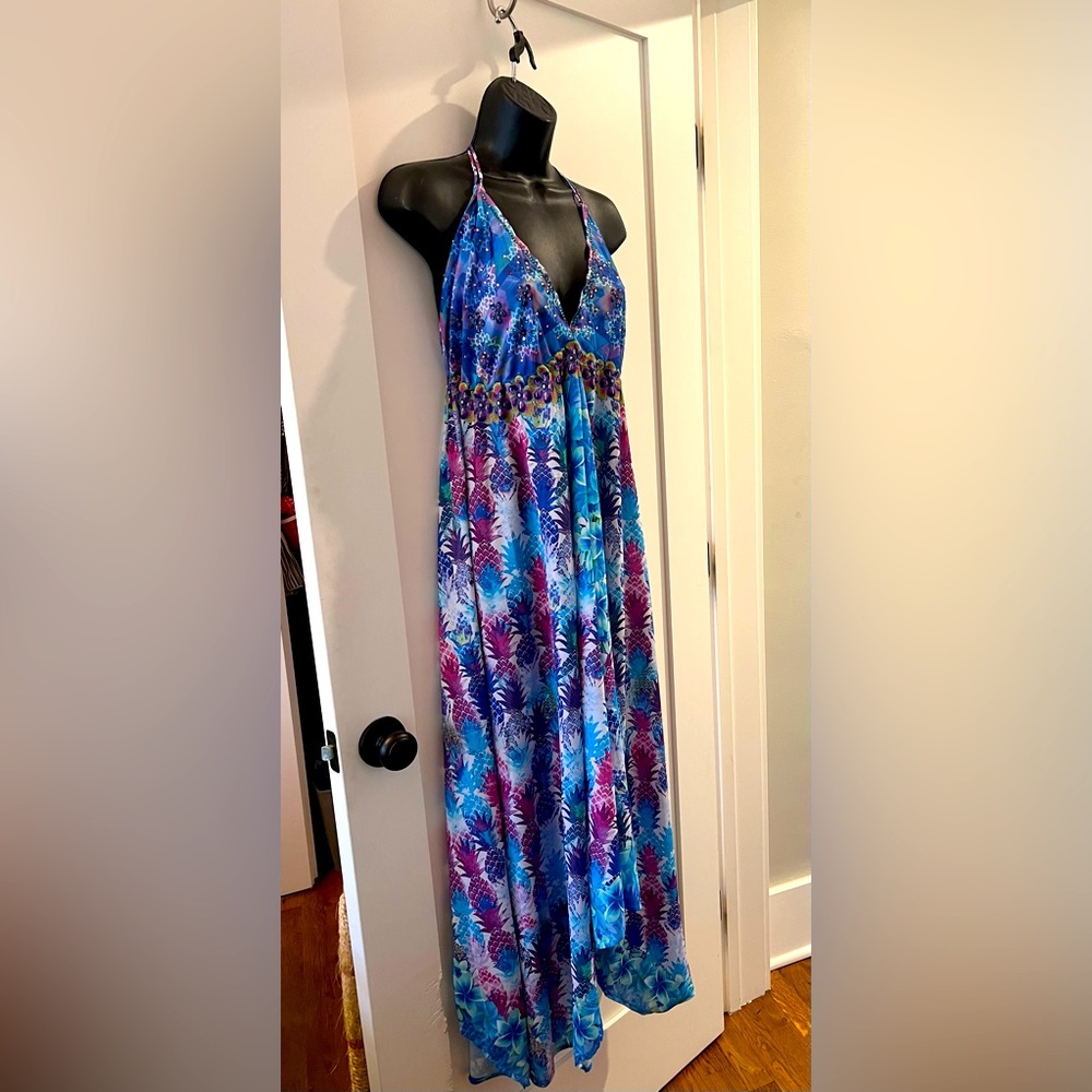 Sparkly pineapple beach coverup/maxi dress